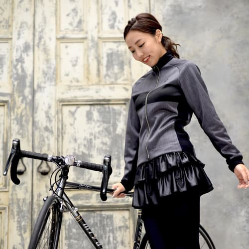 女子 自転車 ファッション