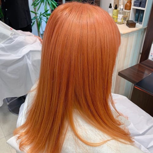 髪色はオレンジがおすすめ ブリーチ メッシュ グラデなどヘアカラーアレンジ