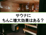 サウナで血行促進したらちんこも大きくなる？！男性機能との関係性についてのサムネイル画像