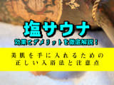 塩サウナの効果とデメリットを徹底解説！美肌を手に入れるための正しい入浴法と注意点のサムネイル画像