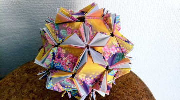 折り紙6枚で簡単にくす玉を作る方法！可愛いインテリアなど使い道も！のサムネイル画像