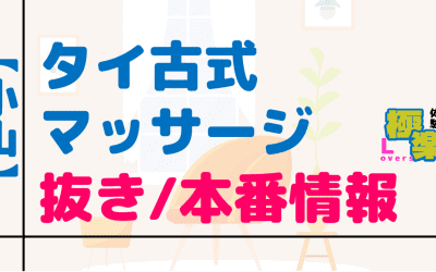 栃木・小山のタイ古式マッサージに潜入！抜き/本番・裏メニューがあるか徹底調査！【基盤・円盤裏情報】のサムネイル画像