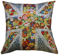 【楽天市場】ディーディーインテックス FLORET LONDON （LIBERTY PRINT リバティプリント）を使用した クッションカバー45×45cm ユニオン・ジャック イエロー | 価格比較 - 商品価格ナビのサムネイル