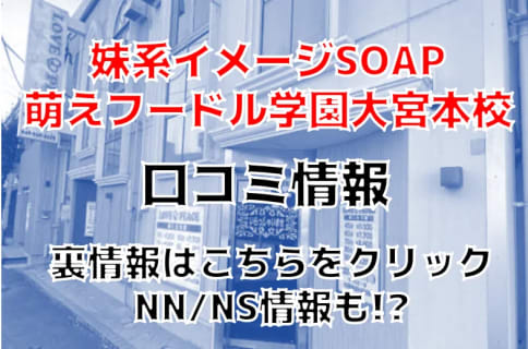 【裏情報】ソープ“妹系イメージSOAP萌えフードル学園大宮本校”で合法JKとNS/NNあり？料金・口コミを公開！ | Trip-Partner[トリップパートナー]のサムネイル