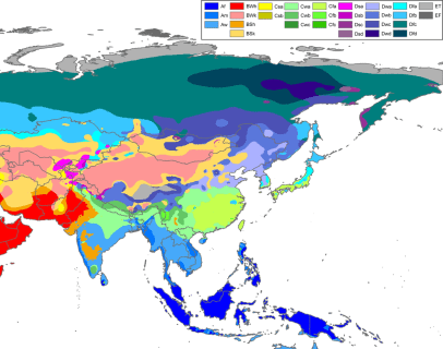 File:Asia Köppen Map.png - Wikimedia Commonsのサムネイル