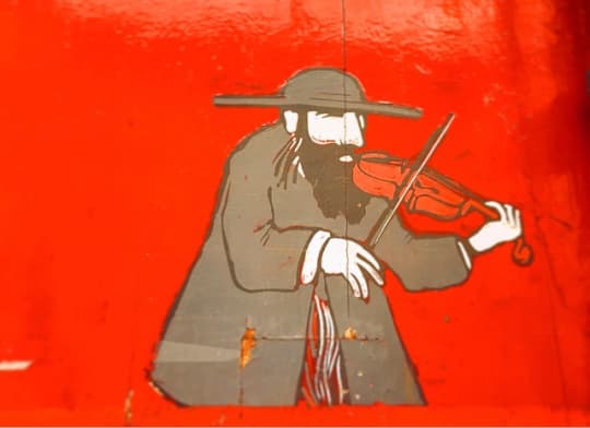 マレ地区にあるユダヤ人の絵