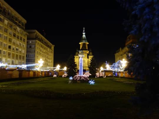 夜のティミショアラ