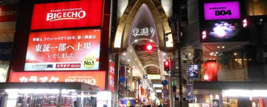 梅田夜の繁華街