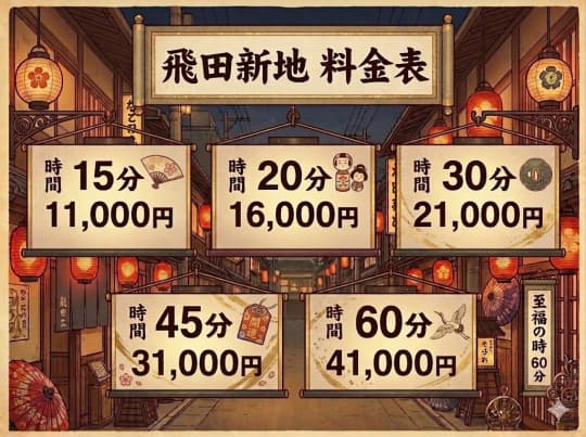 飛田新地の料金一覧