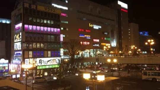 栃木宇都宮/夜の駅の様子