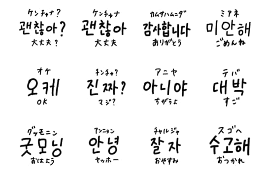 韓国語の画像
