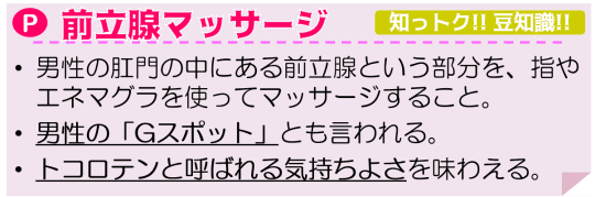 前立腺マッサージの説明