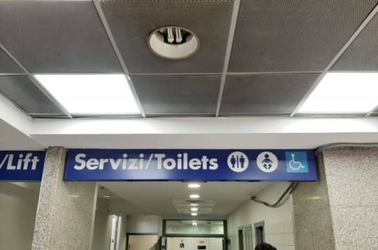 イタリア　トイレの案内図