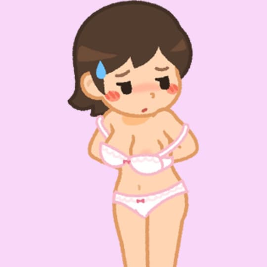下着の脱ぐ女の子