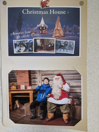 サンタクローと記念撮影