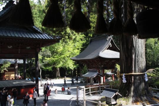 北口本宮冨士浅間神社　拝殿から