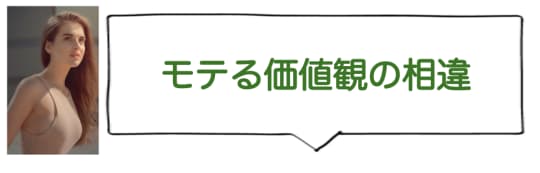 モテる価値観の相違