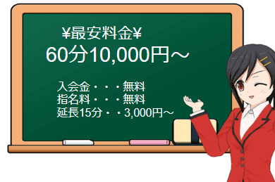 奥様の実話なんば店の料金表