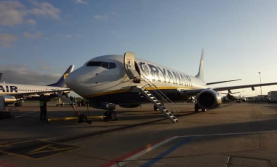 フランクフルト・ハーン空港のライアンエアー