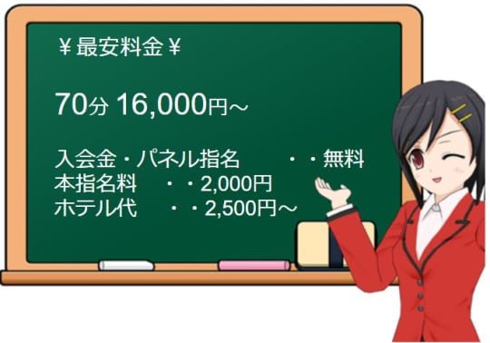 いけない奥さん梅田店の料金表