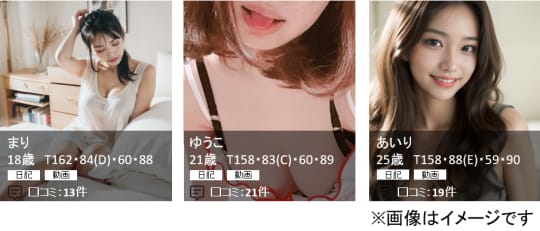 風俗の女の子のイメージ画像