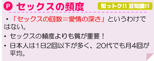 セックスに頻度