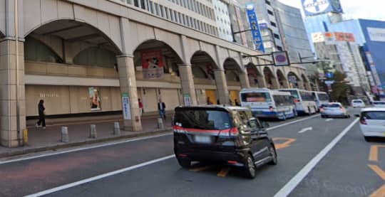 県道28号線を熊本市役所方面へ