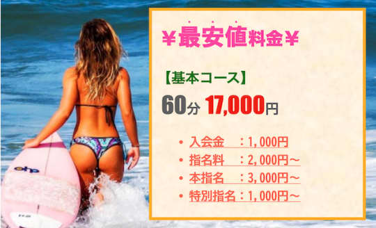 クレオパトラ松戸本店の料金表