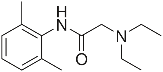 リドカインの構造式
