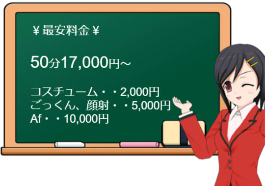 埼玉ちゅっぱ大宮の料金表