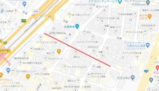 松島新地のメイン通り