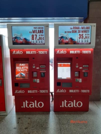 イタリア　切符販売機