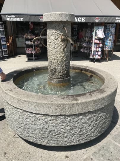 シャモニー　水飲み場