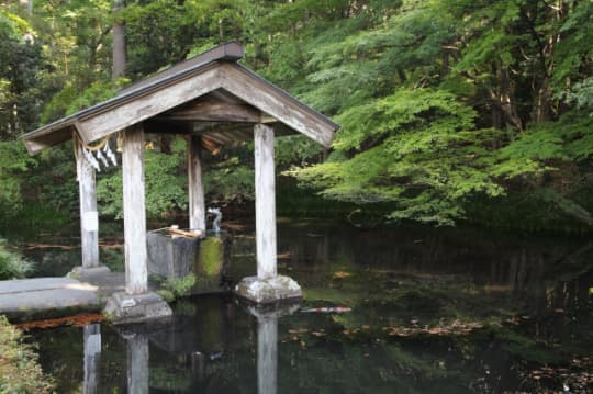 三夜沢赤城神社　手水舎