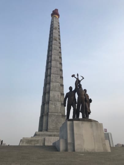 展望台にもなっていた北朝鮮の主体思想塔