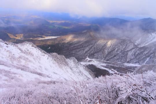 山頂近くからの景色