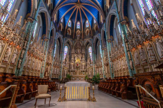 カナダ　オタワ　ノートルダム大聖堂の内装