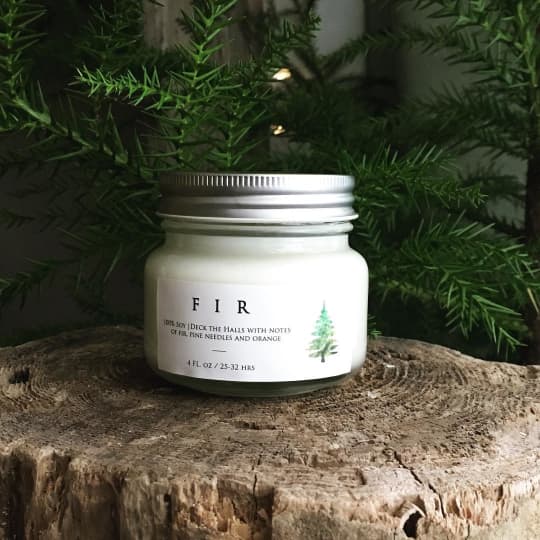 100% Soy Fir Candle