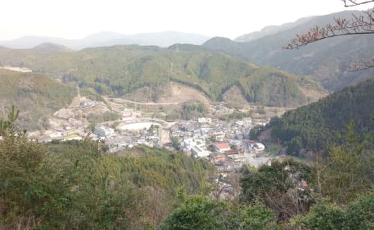 古湯城山頂からの眺め