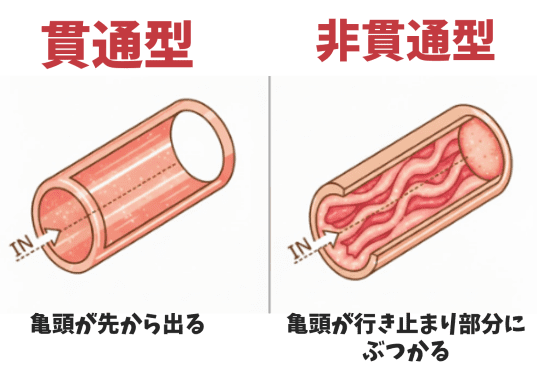 オナホ　貫通式・非貫通式