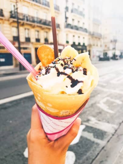 バナナチョコホイップクレープ