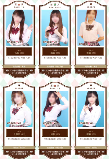 川崎チョコラブの女の子一覧