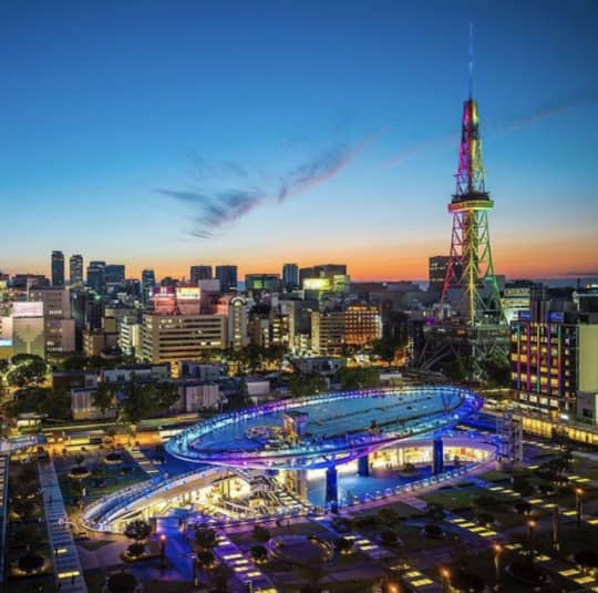 名古屋屈指の夜の街、栄の夜景