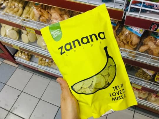 バリ島土産　zananaのバナナチップス