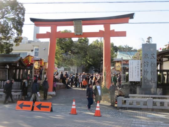 五社神社・諏訪神社の鳥居