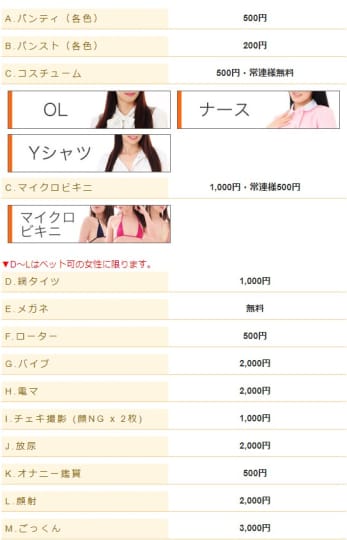 川崎小町コース・オプション