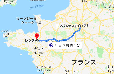 パリからレンヌへ