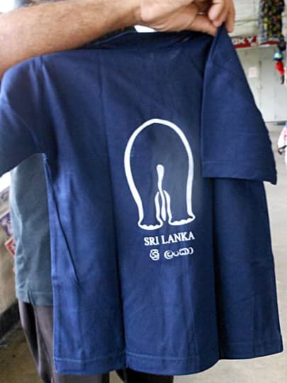ゾウのイラストのTシャツ（裏）