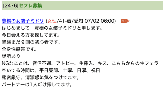 地方 セフレ