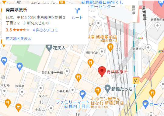 青葉診療所付近のマップ